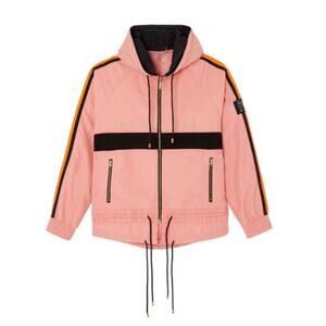 P.E Nation Man Down Jacket Pink Orange Full Zip Light Sweater Womens XS